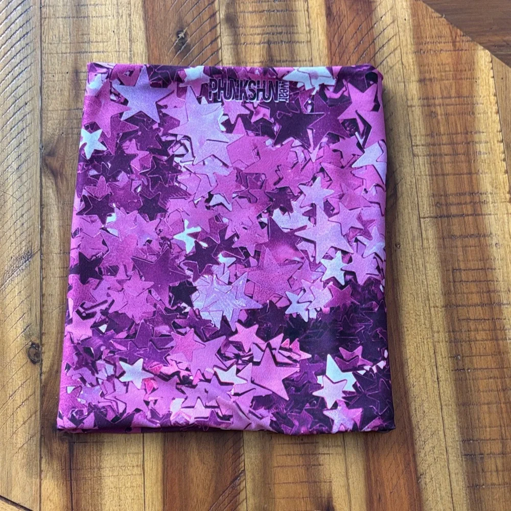 Kids Phunkshun Pink and Purple Star Patterned Neck Gaiter
